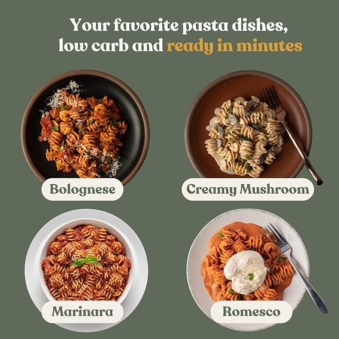 Chef’s Kiss Low Carb Radiatori | 4g Net Carbs 21g Protein | Keto Friendly Low Glycemic Pasta Made from Lupins | Gluten Free High Protein | No Gums | Keto Pasta Alternative | Non GMO | 2-pack (8oz)