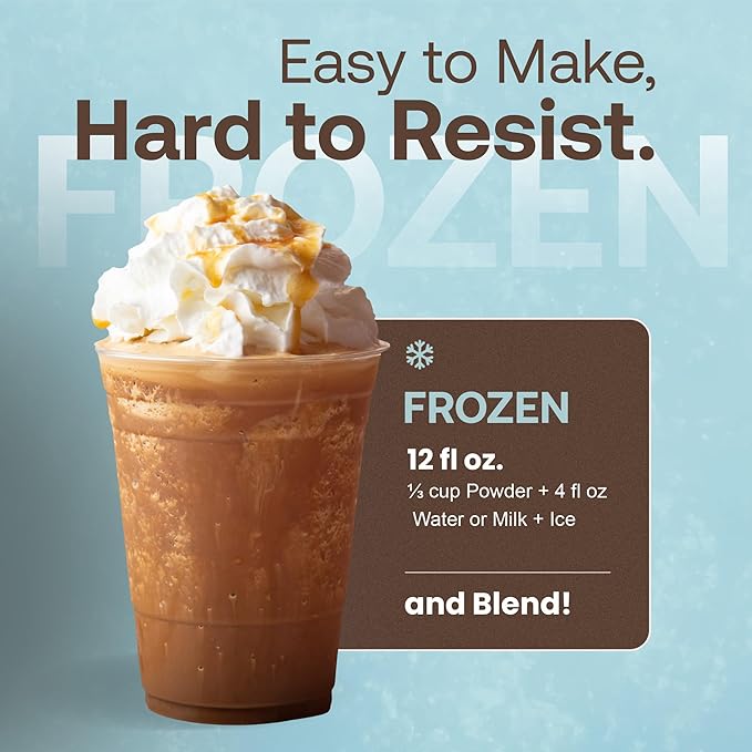 Dr. Smoothie Café Essentials Classic Latte – No Artificial Colors Flavors Sweeteners – Shelf Stable – 155mg of Caffeine per Serving – Great for Hot Iced &amp Frozen Frappes (3.5 lb Bag 26 Servin