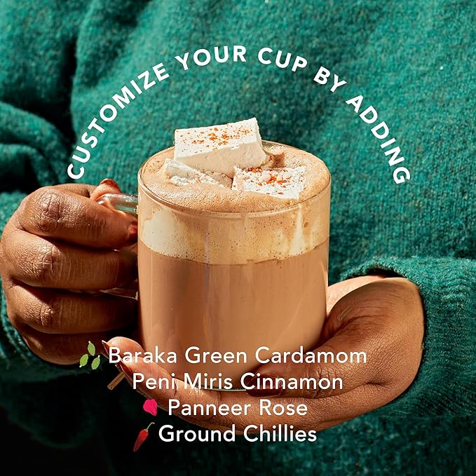 Diaspora Spice Co. Hot Cocoa Mix – Single-Origin Cacao Hot Chocolate with Jaggery – Rich Smooth Drinking Chocolate for Cozy Drinks Lattes &amp Dessert (Vegan Gluten-Free)