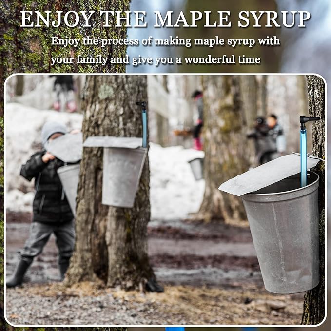 Nosiny 500 ft Maple Syrup Tree Taps Vacuum Tubing Lines with 20 Pieces Maple Sap Spiles for Syrup Collection