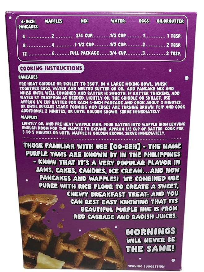 Trader Joe's Ube Mochi Pancake &amp Waffle Mix (Pack of 3)