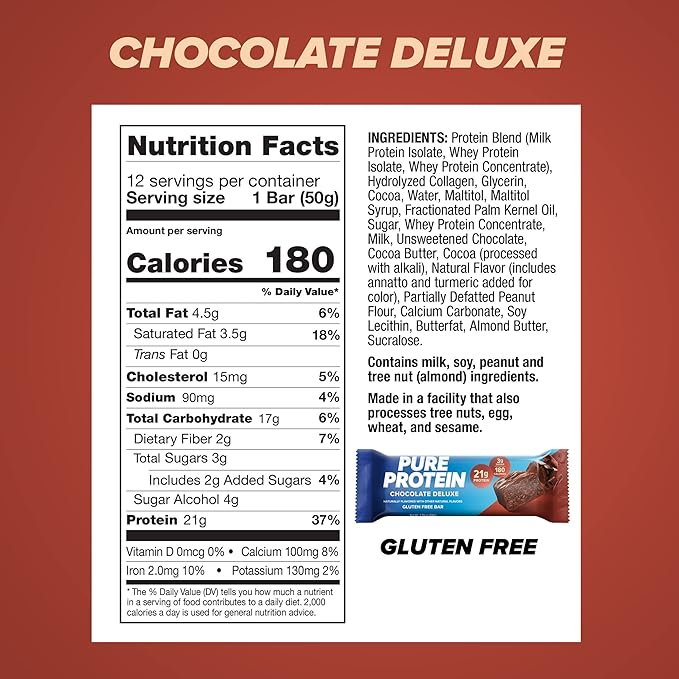 Pure Protein Vanilla Protein Shake 30g Complete Protein &amp Bars High Protein Nutritious Snacks to Support Energy