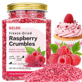 QZLGD Freeze Dried Raspberries Pieces 10.58oz/300g Frozen Raspberries Freeze Dried Fruit No Sugar Added for Garnishing Cocktails Cake Decoration Baking Sorbet