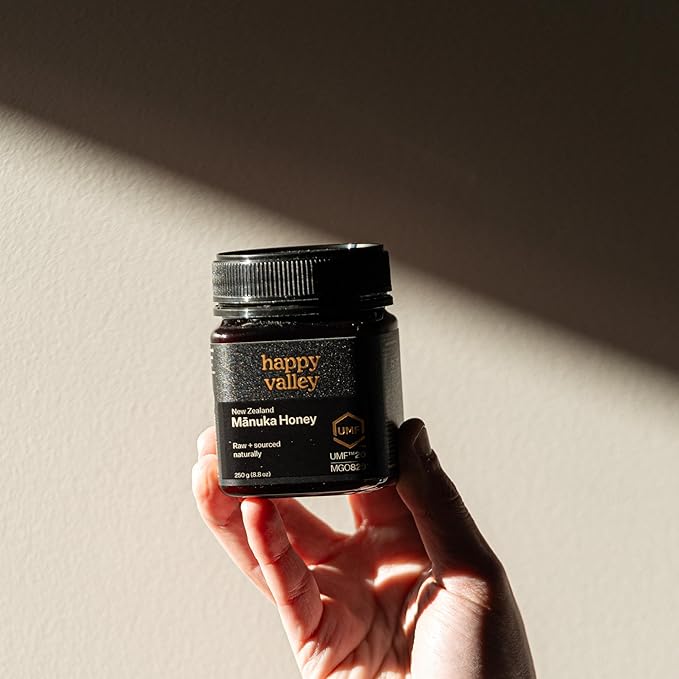 Happy Valley Manuka Honey - UMF 20+ (8.8oz 250g) - Certified Raw New Zealand Mānuka - UMF 20+ MGO 850+