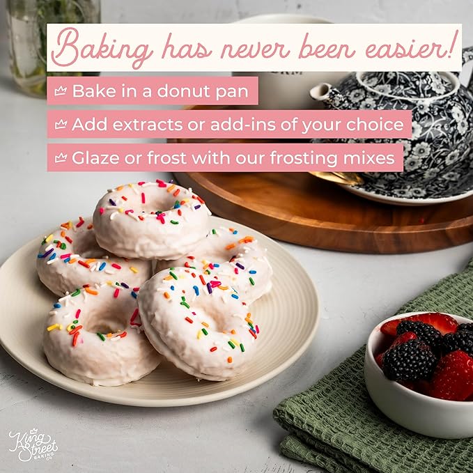 King Street Baking Co Vanilla Cupcake &amp Cake Mix - 5 Ingredient Box Mix With Vanilla Bean - 3 Pack