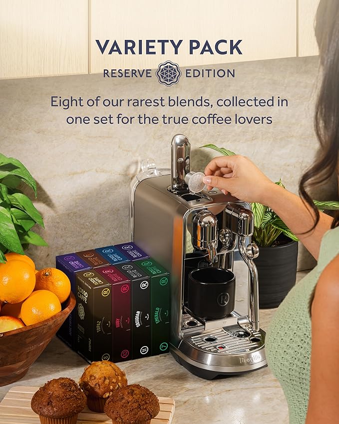 ROSSO CAFFÈ Espresso Coffee Pods for Nespresso Original Machines - 80 Capsules Variety Pack 8 Signature Flavors Medium to Dark Roast - Made in Italy