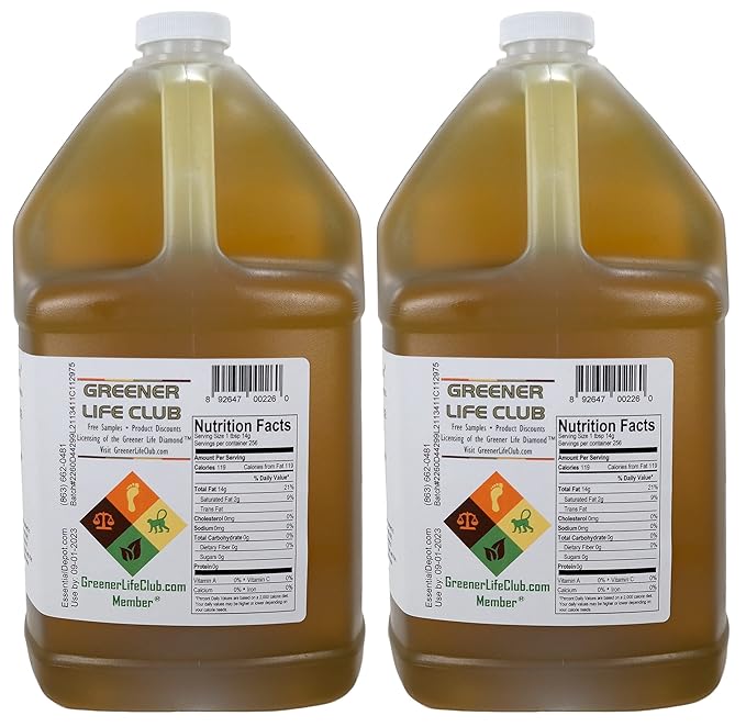 Essential Depot Olive Oil - Pomace - Food Grade - 2 Gallons 256 oz - 2 x 1 Gallon Containers - Safety Sealed HDPE Container with Resealable Cap