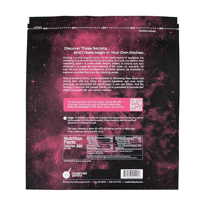 Pure Glucose DE 42 Powder [syrup solids] Vegan Gluten-Free OU Kosher Certified - 1kg/2.2lbs/36oz