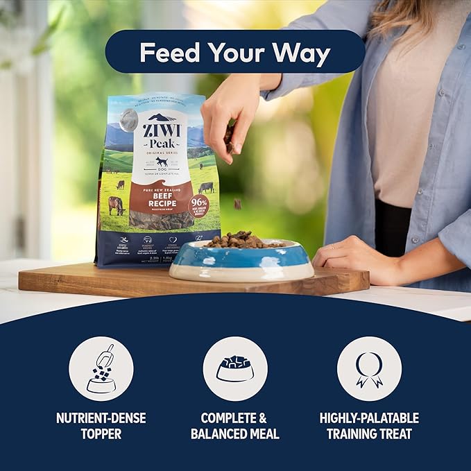 Bundle of ZIWI Peak Air-Dried Dog Food – All Natural High Protein Grain Free and Limited Ingredient with Superfoods (Venison 1.0 lb + Tripe &amp Lamb 1.0 lb)