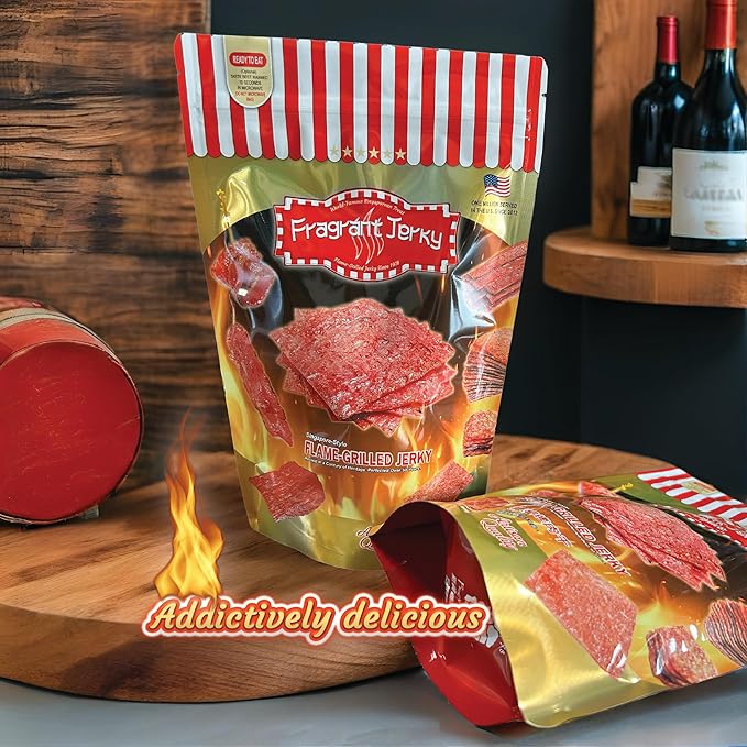 VP#3 ALL BEEF JERKY - MIXED FLAVORS (Black Pepper Spicy Original Beef each 4oz) *Fresh Grilled to Order *Shipped the Same Day *L.A. Times Handmade Gift Winner