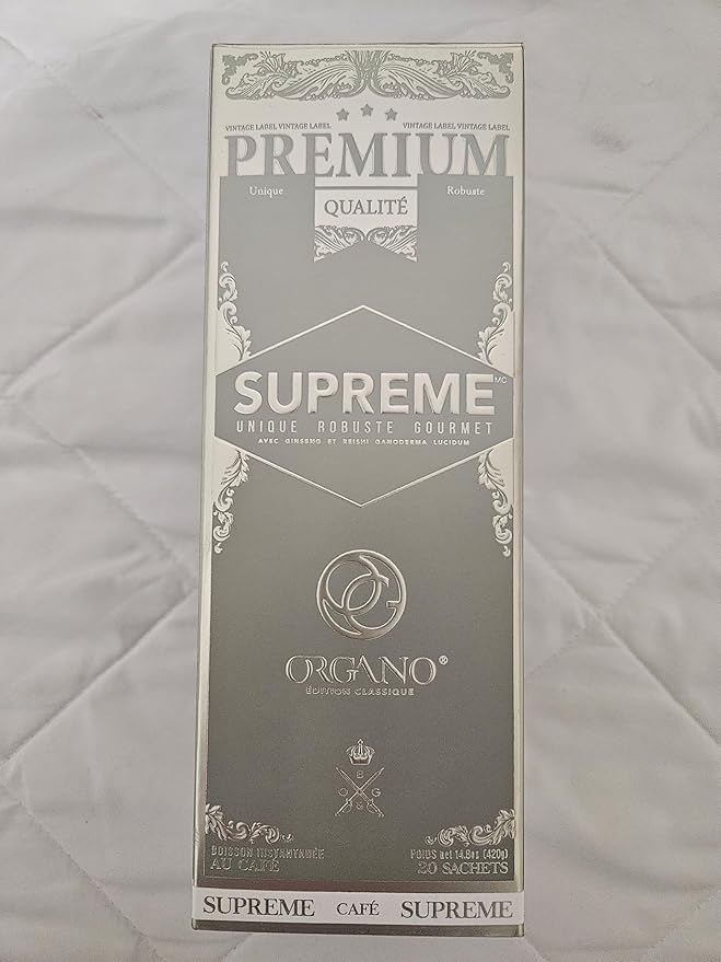 4 Boxes ORGANO Café Supreme 100% Ganoderma Lucidum with Ginseng (80 Sachets)