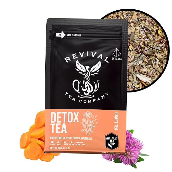 Revival Tea Company Herbal Tea - Hand Blended Craft Bold Flavor | Loose Leaf or Tea Bags | Organic and Caffeine Free (Loose Leaf Detox Tea)
