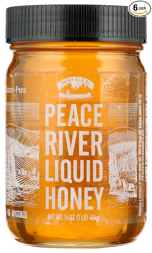 Peace River Liquid Honey Kosher Gluten Free 16 Ounce (Pack of 6)