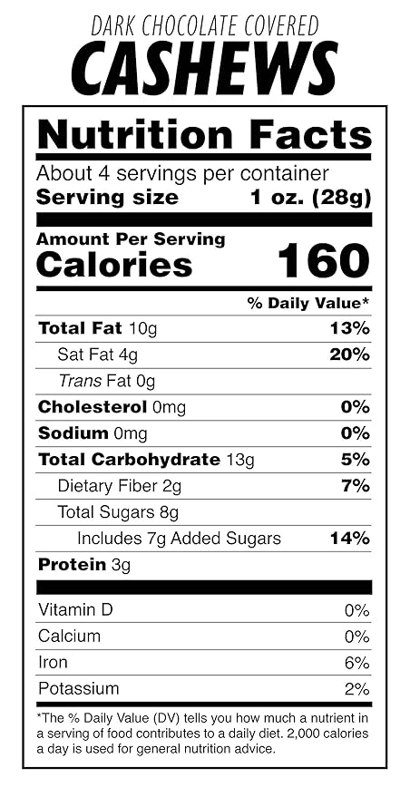 Taza Chocolate Organic Chocolate Covered Cashews 55% Dark Chocolate Vegan 4.2 Ounce (12 Count)