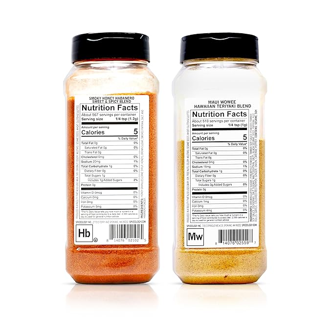 Spiceology – Sweet Heat Bundle – Smoky Honey Habanero &amp Maui Wowee – BBQ Rub &amp Seasoning Set for Chicken Pork Beef Steak Seafood &amp Veggies – Sweet &amp Spicy Grill Essentials