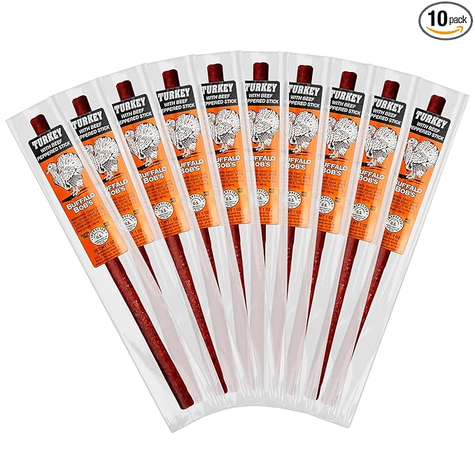 Buffalo Bob's Wild Game Meat Snack Stick - Turkey Stick 10 Pack