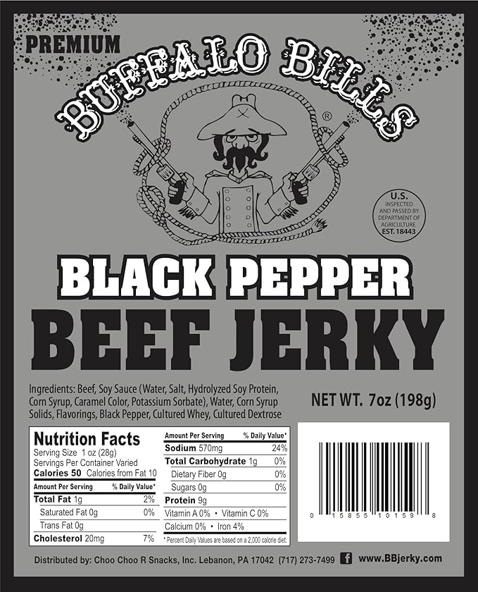 Buffalo Bills Premium Black Pepper Beef Jerky Pieces - 7oz