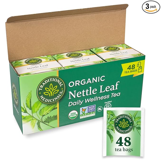 Traditional Medicinals Tea Organic Nettle Leaf Supports Joint Health 48 Tea Bags (3 Pack)