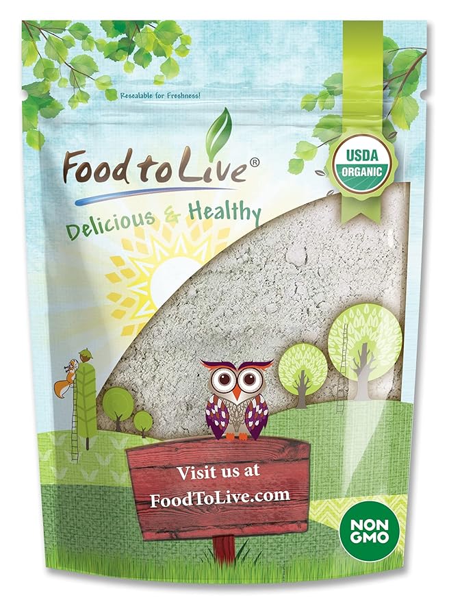 Food to Live Organic Pumpkin Seeds Protein Powder 2 Pounds - 60% Protein Non-GMO Non-Irradiated Pure Flour Kosher Vegan Superfood Bulk for Baking Drinks and Smoothies