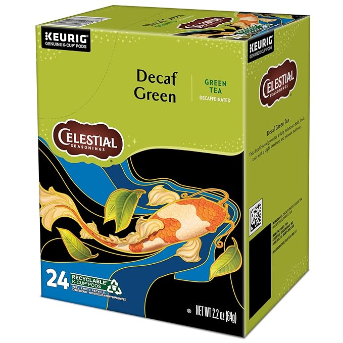 Celestial Seasonings Decaf Green Tea Single-Serve Keurig K-Cup Pods 96 Count
