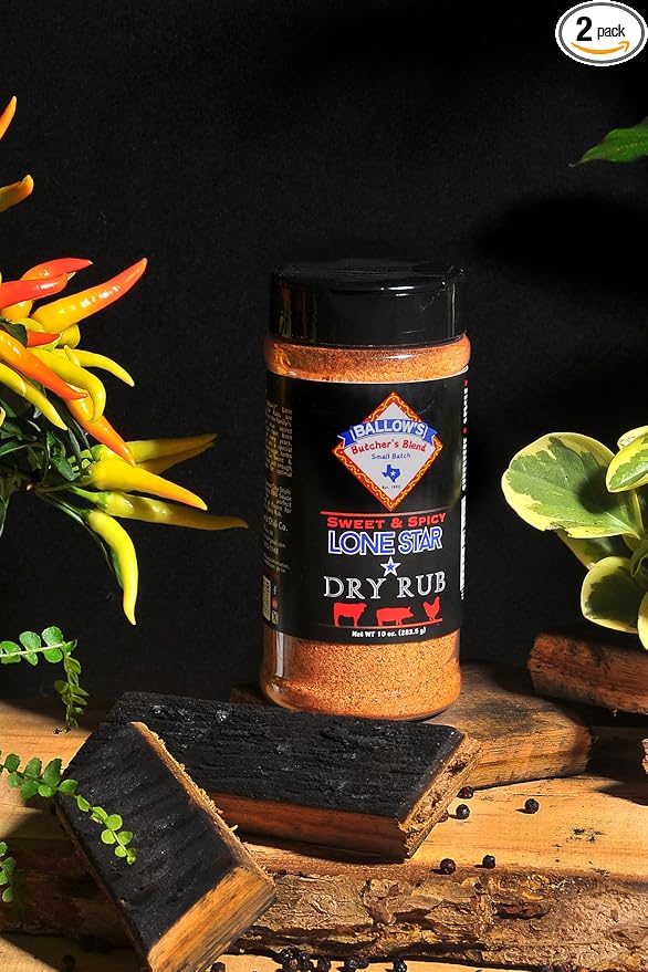 Ballow's Lone Star Sweet &amp Spicy Dry Rub 2 Pack