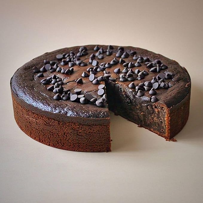 ANDY ANAND CHOCOLATIER Sugar Free Dark Chocolate Chip Cake 2.8 lbs - Gourmet Freshly Made No Preservatives Diabetic-Friendly Dessert Perfectly Boxed for Gift