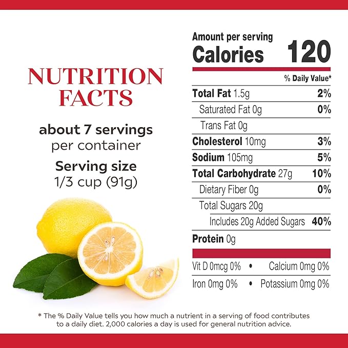 Duncan Hines Comstock Original Lemon Crème Pie Filling and Topping 21 oz. (Pack of 8)