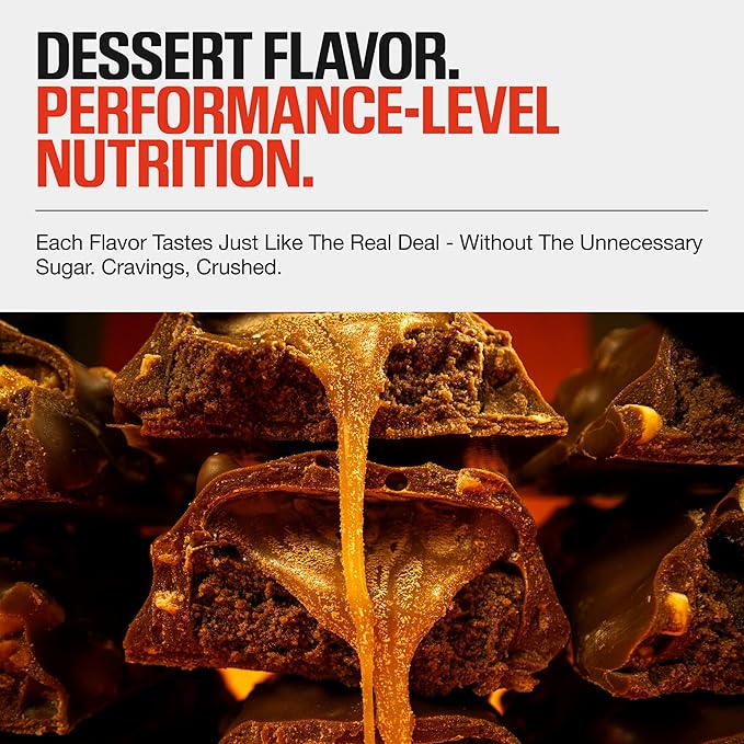 RAW Nutrition Protein Bars Double Fudge Brownie 20g Whey Protein Low Sugar Better-for-You Candy Bars Gluten Free Chocolate Protein Snack for Muscle Recovery &amp Gym Fuel 12 Count
