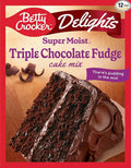 Betty Crocker SuperMoist Cake Mix Triple Chocolate Fudge 13.25 oz (Pack of 12)