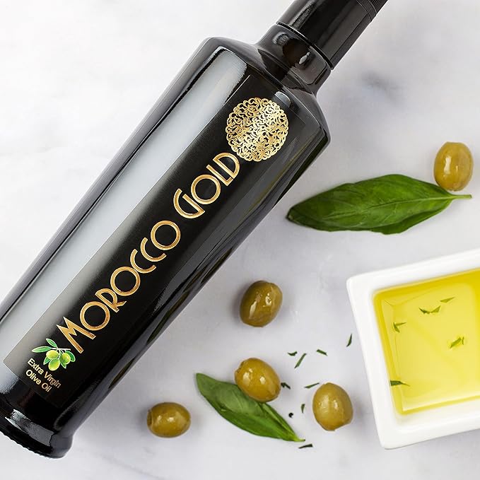 Morocco Gold Early Harvest Extra Virgin Olive Oil – Cold Pressed – Polyphenol Rich 652mg/kg EVOO Fresh Harvest Pure and Natural. 6 x 500ml (6 Bottles For The Price Of 5)