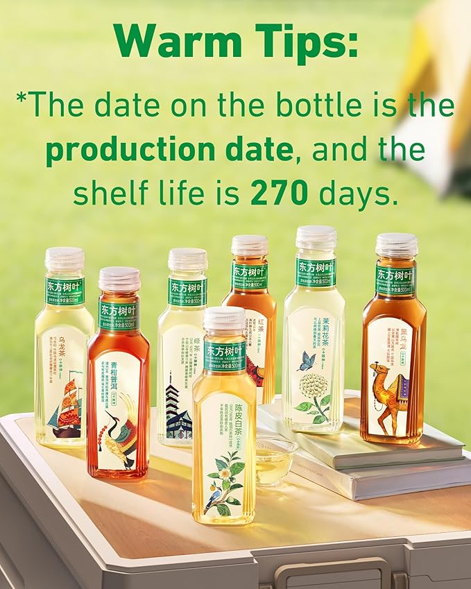 ORIENTAL LEAF Unsweetened Iced Tea – Bottled Mandarin White Tea 16.9 FL oz bottles (Pack of 15) Sugar Free 0 Calories