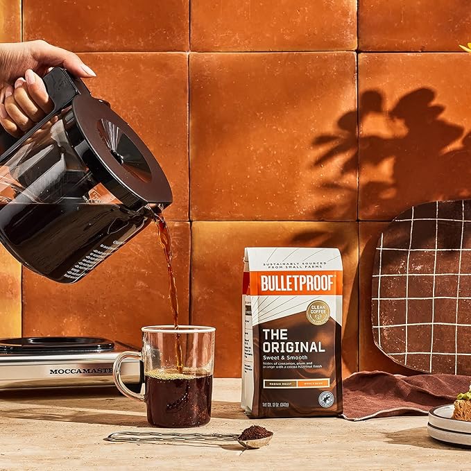Bulletproof Original Medium Roast Ground Coffee 12 Ounces (Pack of 3) and Bulletproof Original Creamer 29.6 Ounces
