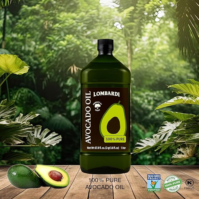 LOMBARDI 100% Pure Avocado Oil for Cooking - 2 L
