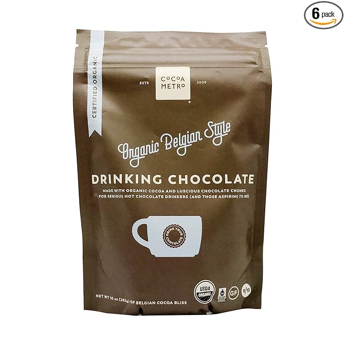 COCOA METRO Hot Drinking Chocolate Mix 10 oz (Pack of 6)