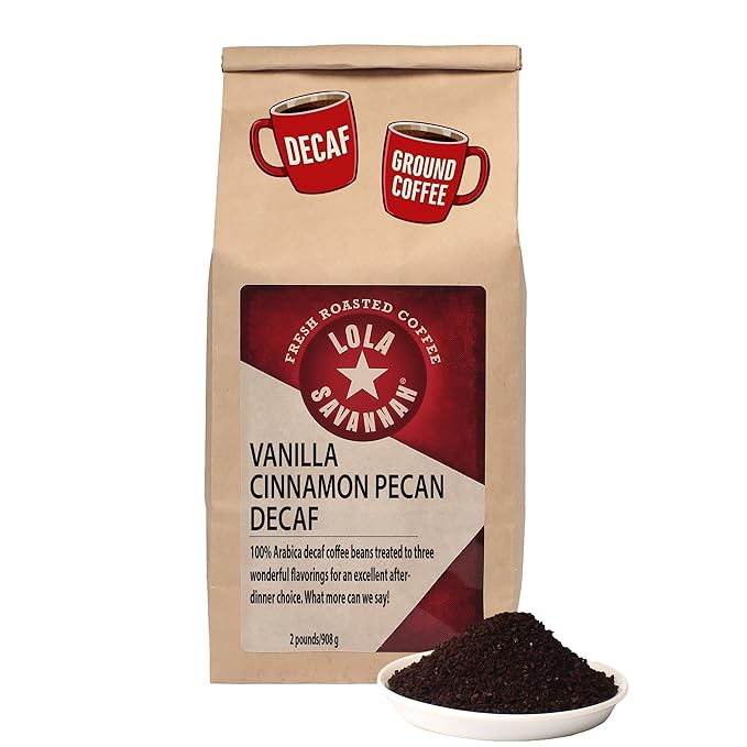 Lola Savannah Vanilla Cinnamon Pecan Ground Decaf Coffee 2lb