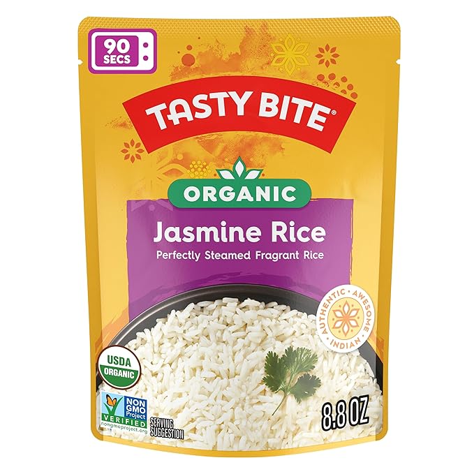Tasty Bite Jasmine Rice Microwaveable Cooked Rice 8.8 Ounce (Pack of 12)