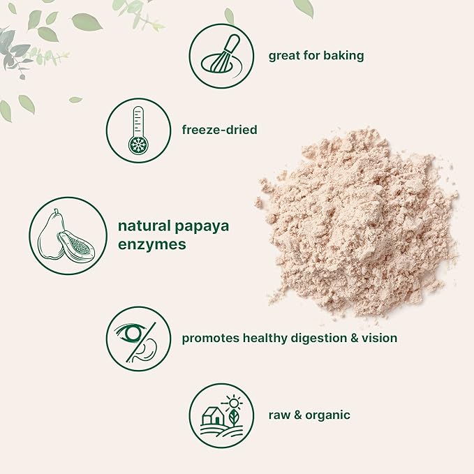 Micro Ingredients Organic Papaya Fruit Powder 8 Ounce Freeze Dried Naturally Rich in Papaya Enzyme No GMOs &amp Vegan Friendly