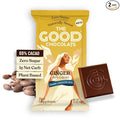 THE GOOD CHOCOLATE – Ginger Dark Chocolate Bars with Zero Sugar &amp Lower Net Carbs – Keto Chocolate Bar with Lower Calories All Natural and Non-GMO Keto Snacks 2.5 oz (2 Bars Starter Pack)
