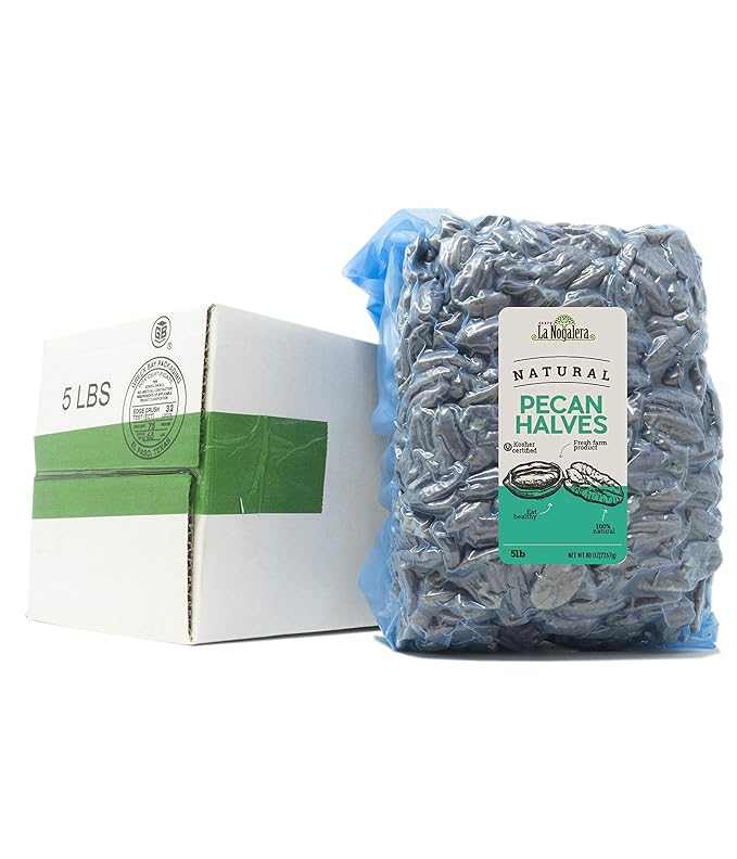 Pecan Value Bundle – 5 lb Natural Halves + 5 lb Chopped Pecans (10 lbs Total) | Fresh Premium Pecans | Bulk Nuts for Baking Snacking &amp Cooking