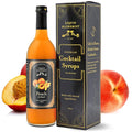Liquid Alchemist Peach Syrup for Drinks - Real Ingredients Make the Perfect Summer Cocktail or Margarita Mix - Our Peach Flavoring Syrup is Non-GMO &amp Vegan (25.4 oz)
