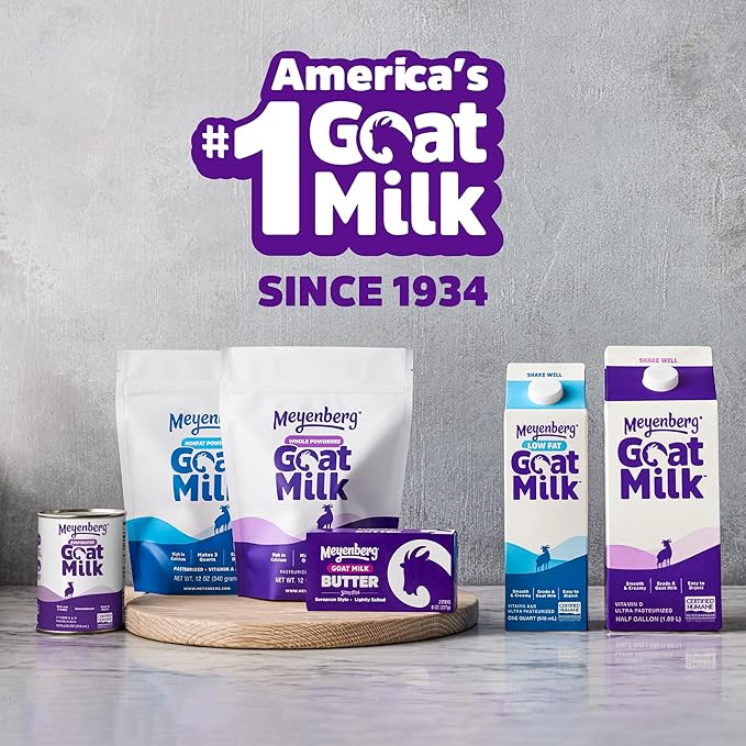 Meyenberg Whole Powdered Goat Milk 16oz pouch Amazon Exclusive Kosher Gluten Free 6pk