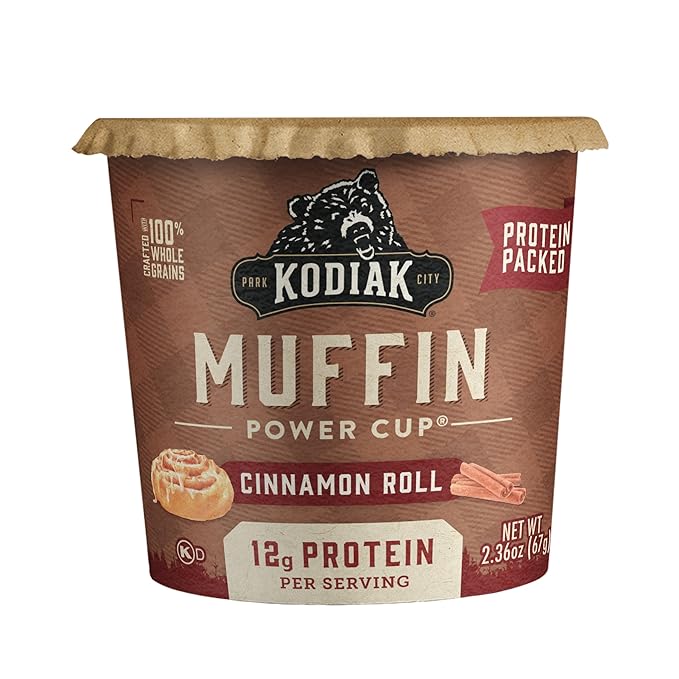 Kodiak Cakes Minute Muffins Cinnamon Roll 2.36 Oz (Pack of 12)