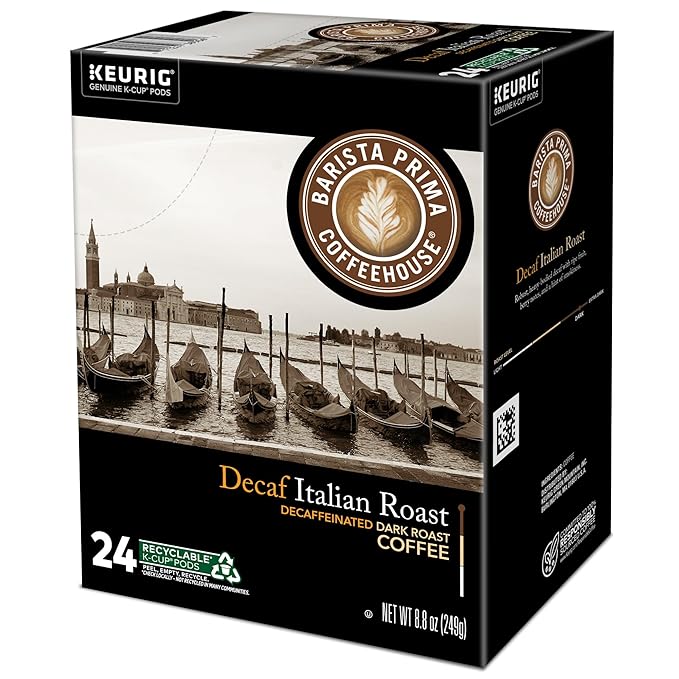 Barista Prima Coffeehouse Italian Roast Decaf Keurig Single Serve K-Cup Pods 96 count