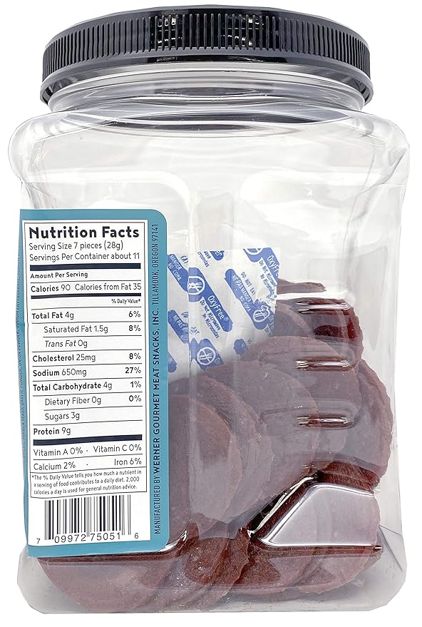 Werner Jerky Medallions Circle Jerky Slices in Original – Bulk Beef Jerky 11.8 Ounces Made in the USA