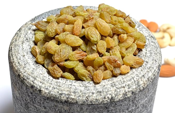 Dried Seedless Green Raisins Value Pack Pouch 200 gm Green Kismis Healthy Snack Kishmish