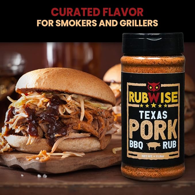 Texas Style Chicken Rub &amp Pork Rub by Rubwise | BBQ Rub &amp Spices for Smoking &amp Grilling | Dry Rubs | Great on Chicken Turkey Duck Burgers Chops Pork Butt Tenderloin &amp More | NO M