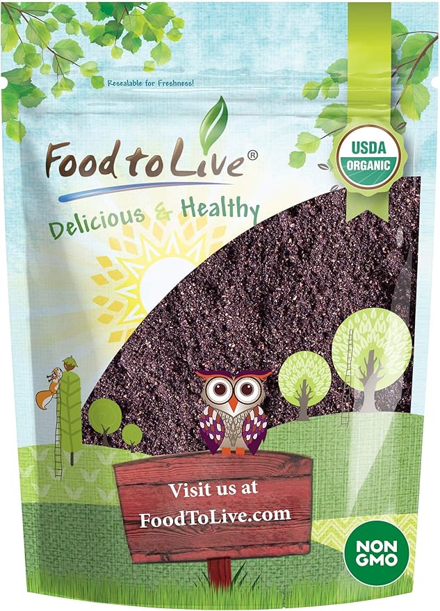 Food to Live Organic Freeze-Dried Maqui Berry Powder 8 Ounces — Non-GMO Raw 100% Pure Vegan Superfood No Added Sugar Bulk Rich in Iron Fiber and Antioxidant Great for Juices Drinks and Smoo