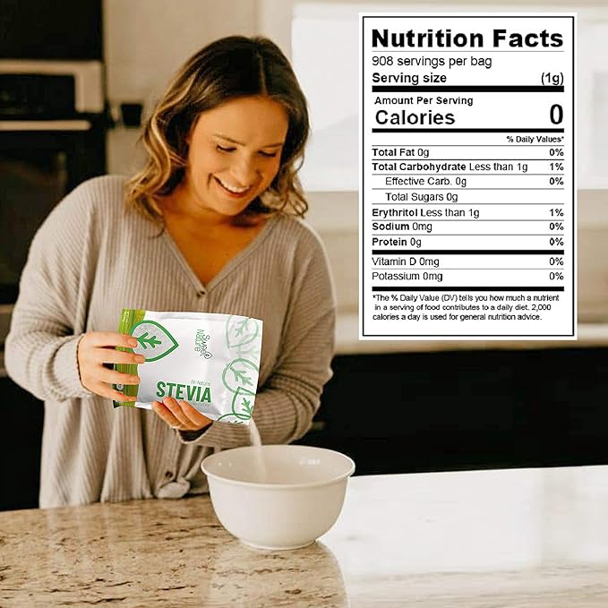 Sweet Nature | Stevia Erythritol Sweetener Powder - Keto Sugar Substitute for Diabetics - Vegan Low Carb Healthy 100% Natural and Kosher (32 Oz)