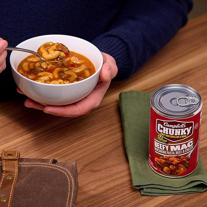 Campbell’s Chunky Beefy Mac Soup 18.8 oz Can (12 Pack)