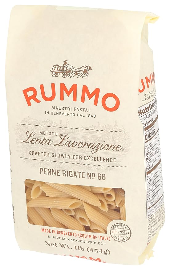 Rummo Penne Rigate Pasta Kosher Non-GMO 16 Ounce (Pack of 12)